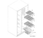 GE GSS25GGPECWW freezer shelves diagram