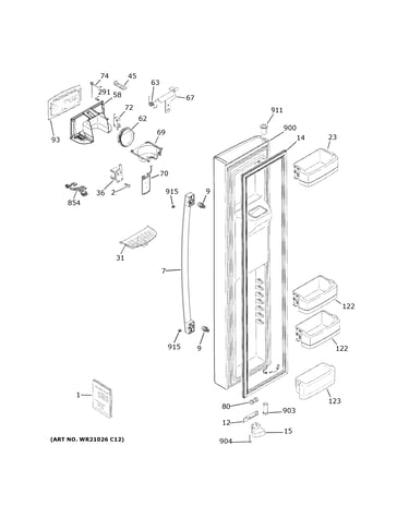 Freezer door