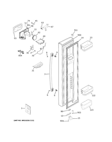 Freezer door