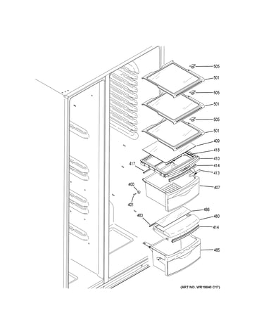 Fresh food shelves