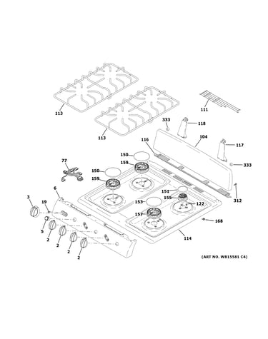 Control panel & cooktop