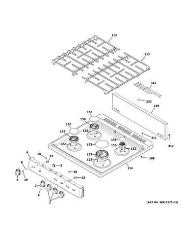 Control panel & cooktop
