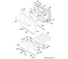 GE JGBS10DEM3BB door & drawer parts diagram