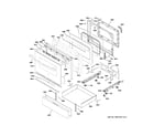 GE JGB660DP1BB door & drawer parts diagram