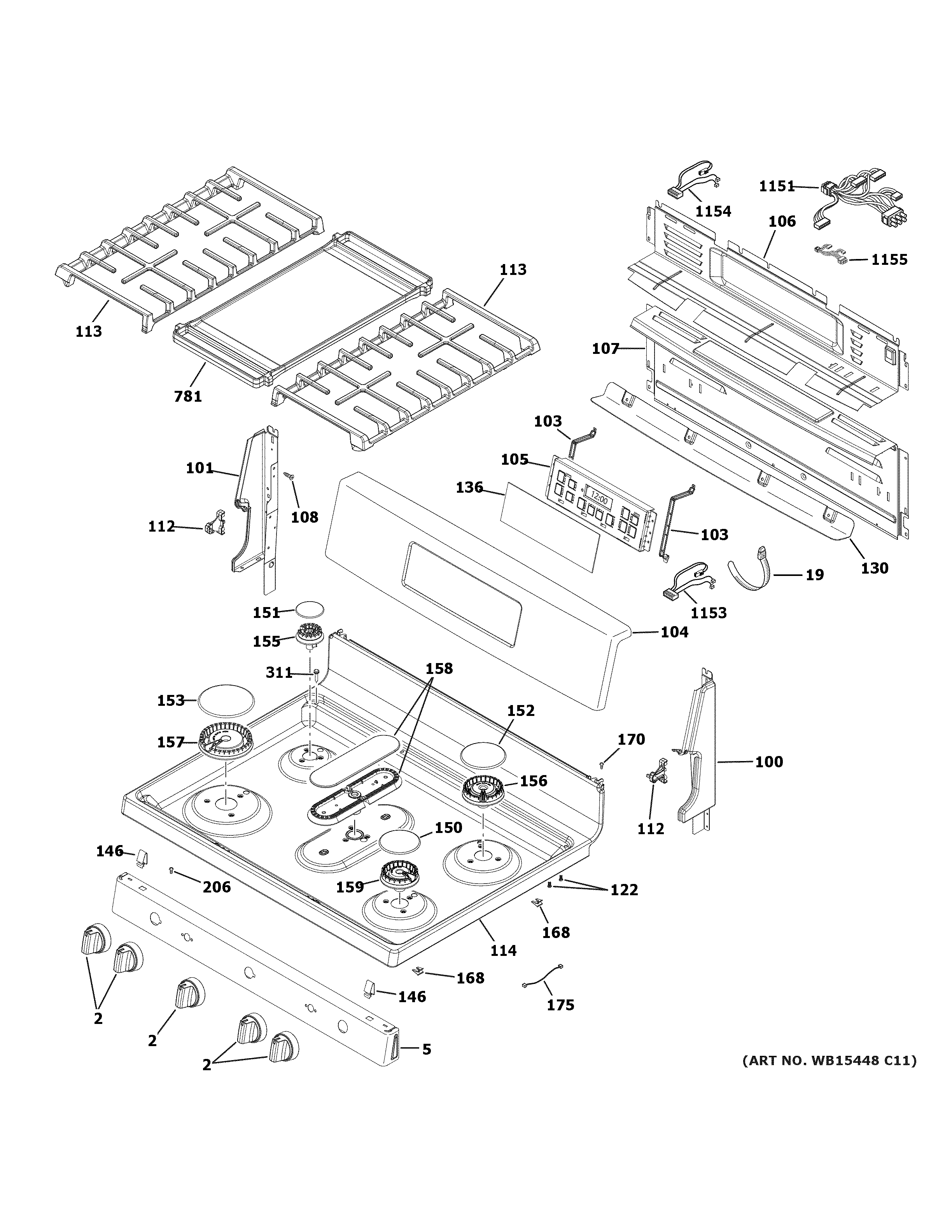 Control panel & cooktop