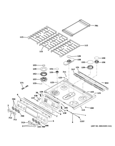Control panel & cooktop