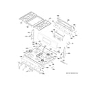 GE JGBS86EP1ES control panel & cooktop diagram