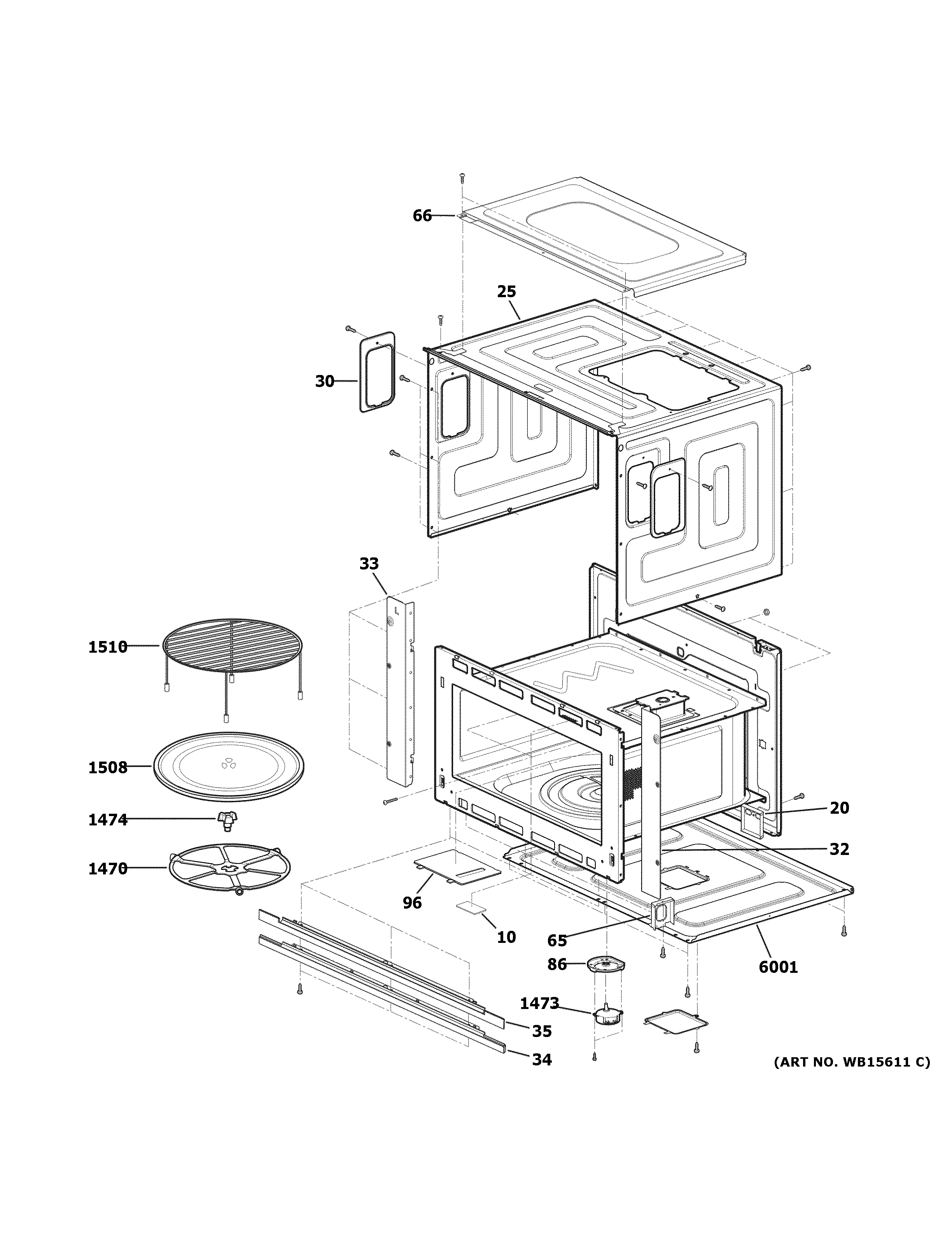 Oven cavity parts