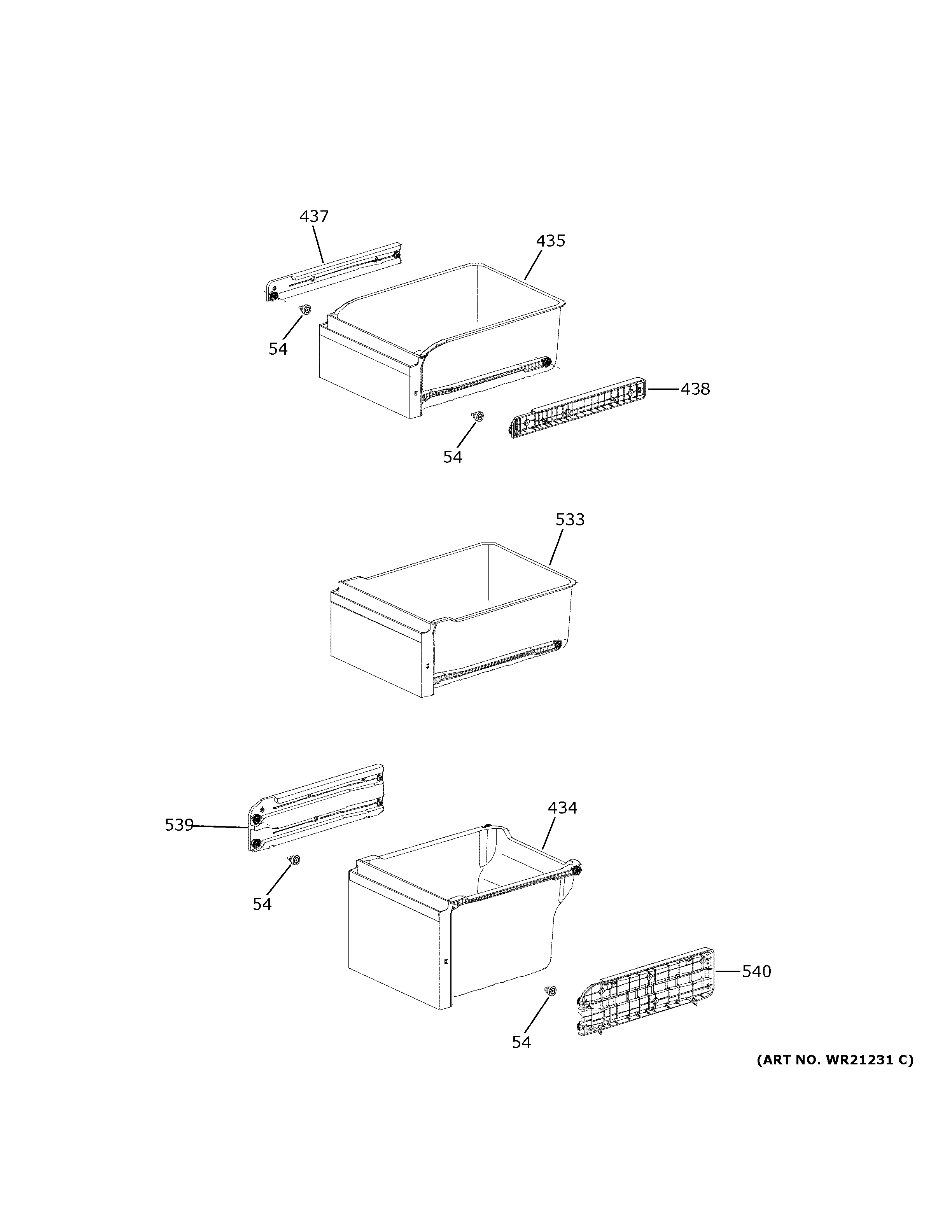 Freezer shelves