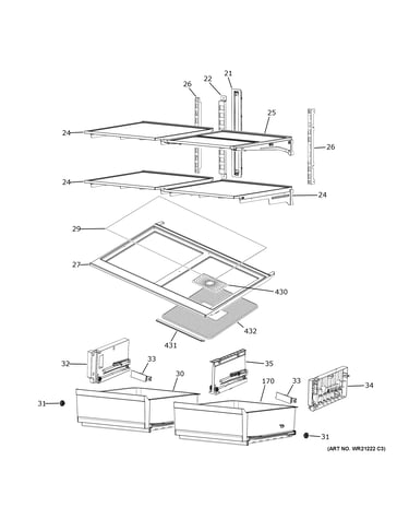 Refrigerator shelves