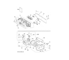 GE PTD60GBSR0WS backsplash, blower & motor assembly diagram