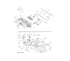 GE PTD60EBSR1WS backsplash, blower & motor assembly diagram