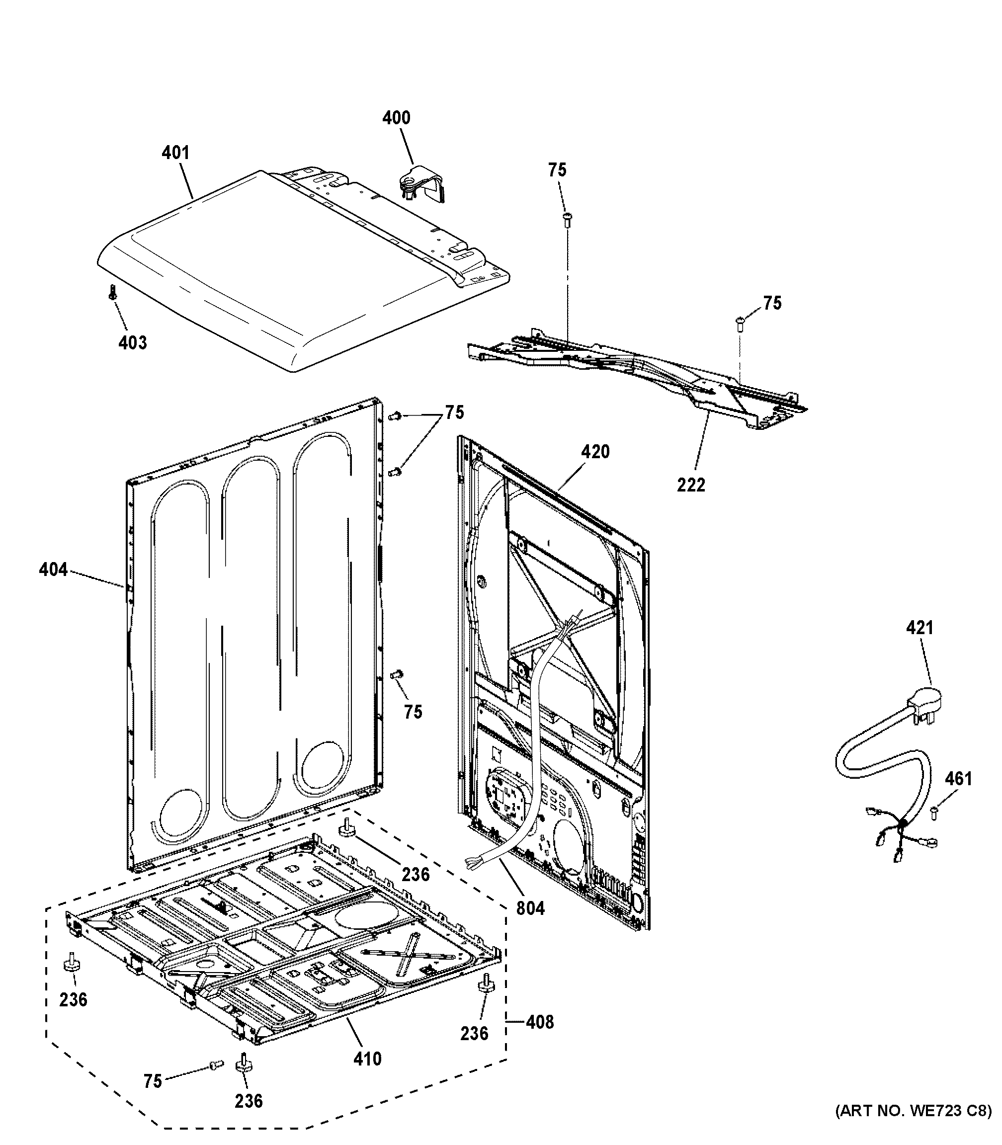 Cabinet & top panel