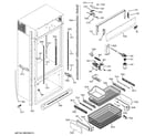 GE ZIC360NHALH freezer section, trim & components diagram