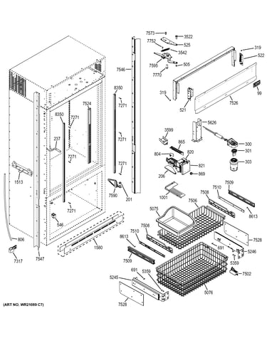 Freezer section, trim & components