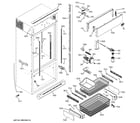 GE ZICS360NXDLH freezer section, trim & components diagram
