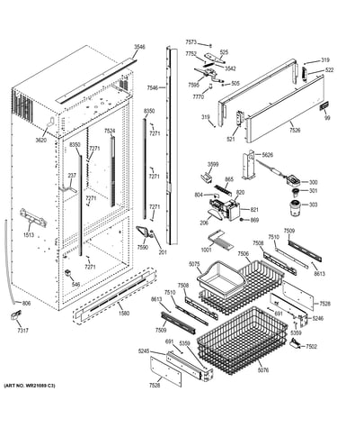 Freezer section, trim & components