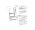 GE PVS06BSPCSS cabinet & shelves diagram