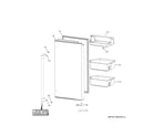 GE CVE28DP2NS1 refrigerator door diagram