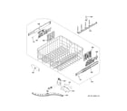 GE GDT665SFN5DS upper rack assembly diagram