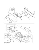 Backsplash, blower & motor assembly