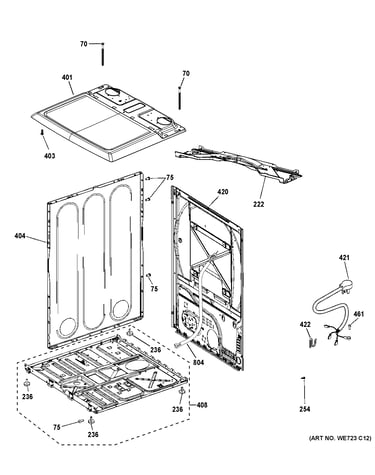 Cabinet & top panel