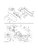 Backsplash, blower & motor assembly