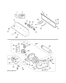 Backsplash, blower & motor assembly