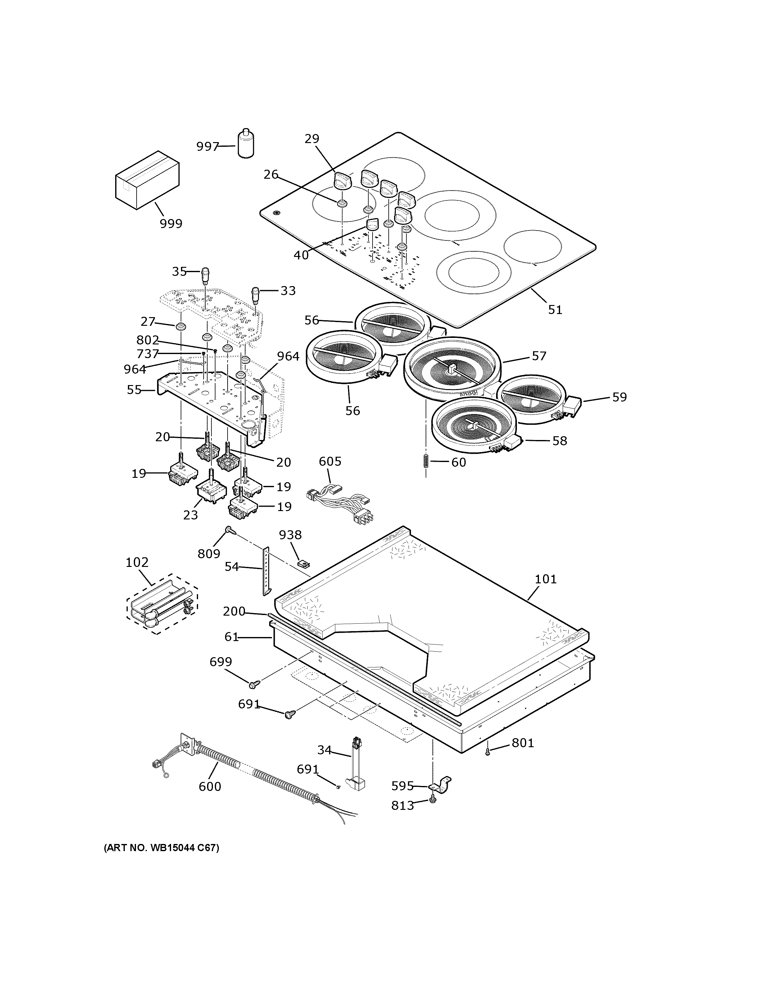 CONTROL PANEL & COOKTOP