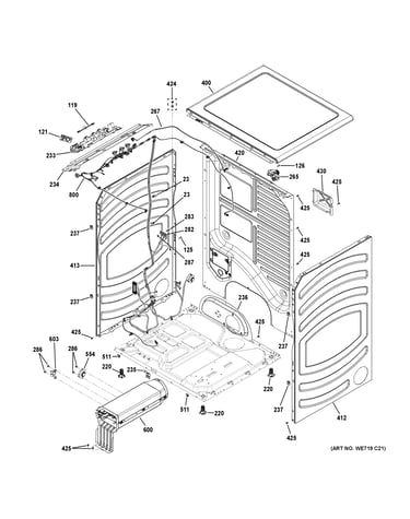 Cabinet & top panel
