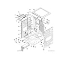 GE GFD85ESPN1RS cabinet & top panel diagram