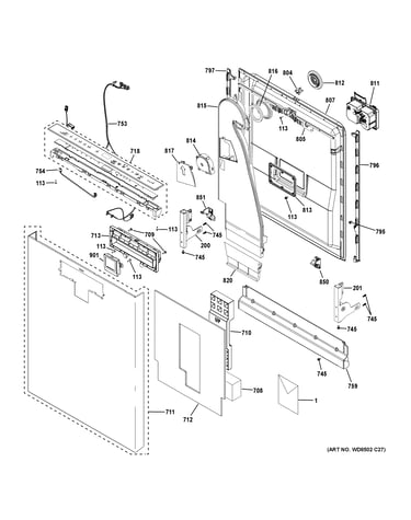 Escutcheon & door assembly