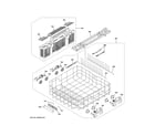 GE ZDT925SIN8II lower rack assembly diagram