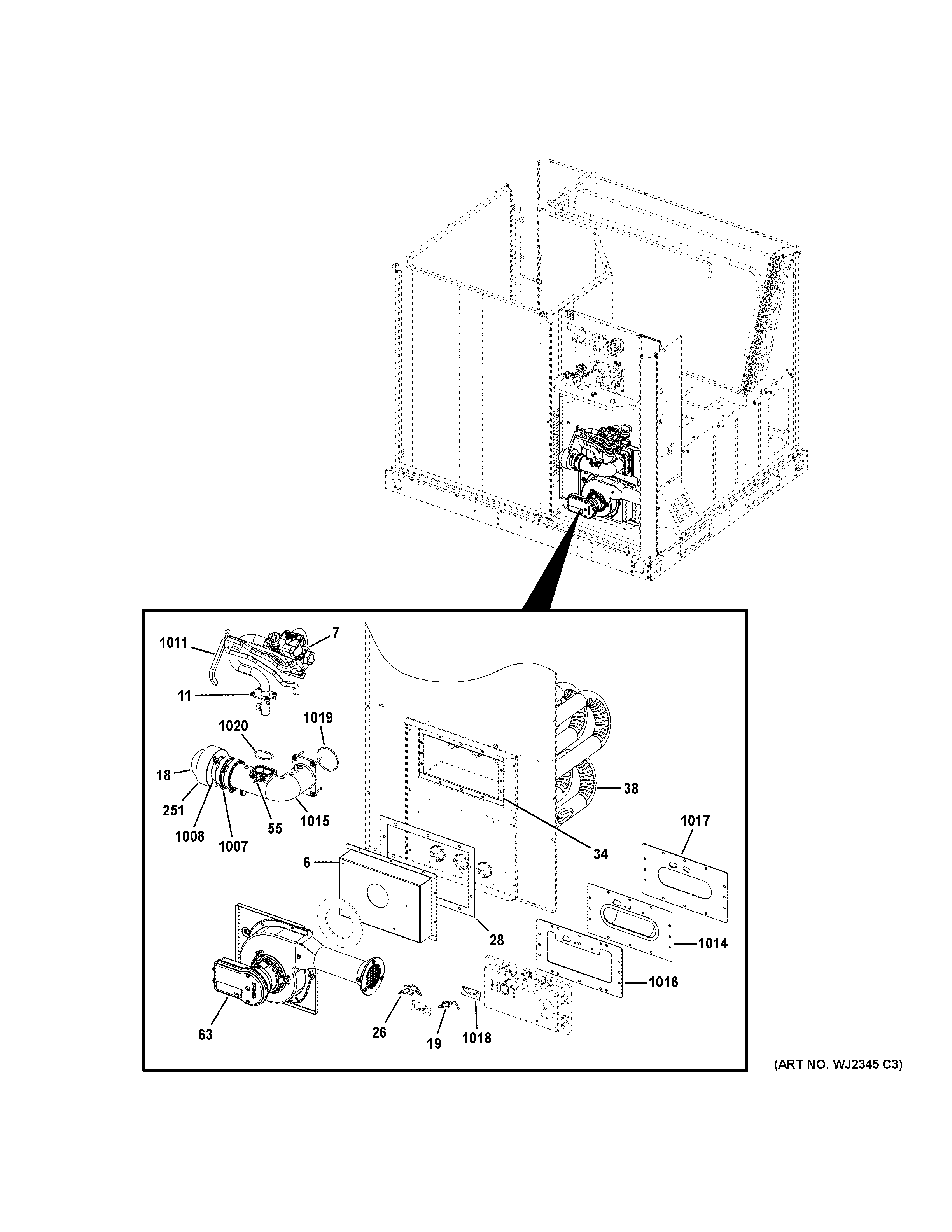 Gas valve & burner assembly