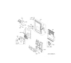 GE PYD22KYNJFS ice maker & dispenser diagram