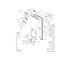 GE GYE22GMNJES dispenser door diagram