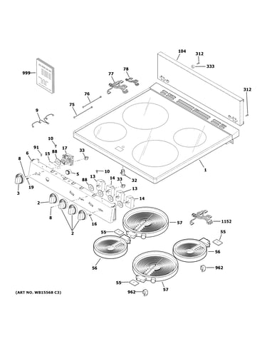 Control panel & cooktop