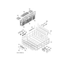 GE ZDT800SPF0SS lower rack assembly diagram