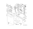 GE ZDT870SMF7GS escutcheon & door assembly diagram