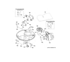 GE ZDT870SPF1SS sump & motor mechanism diagram