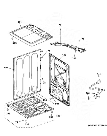 Cabinet & top panel