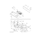 GE GTD72EBPN0DG backsplash, blower & motor assembly diagram