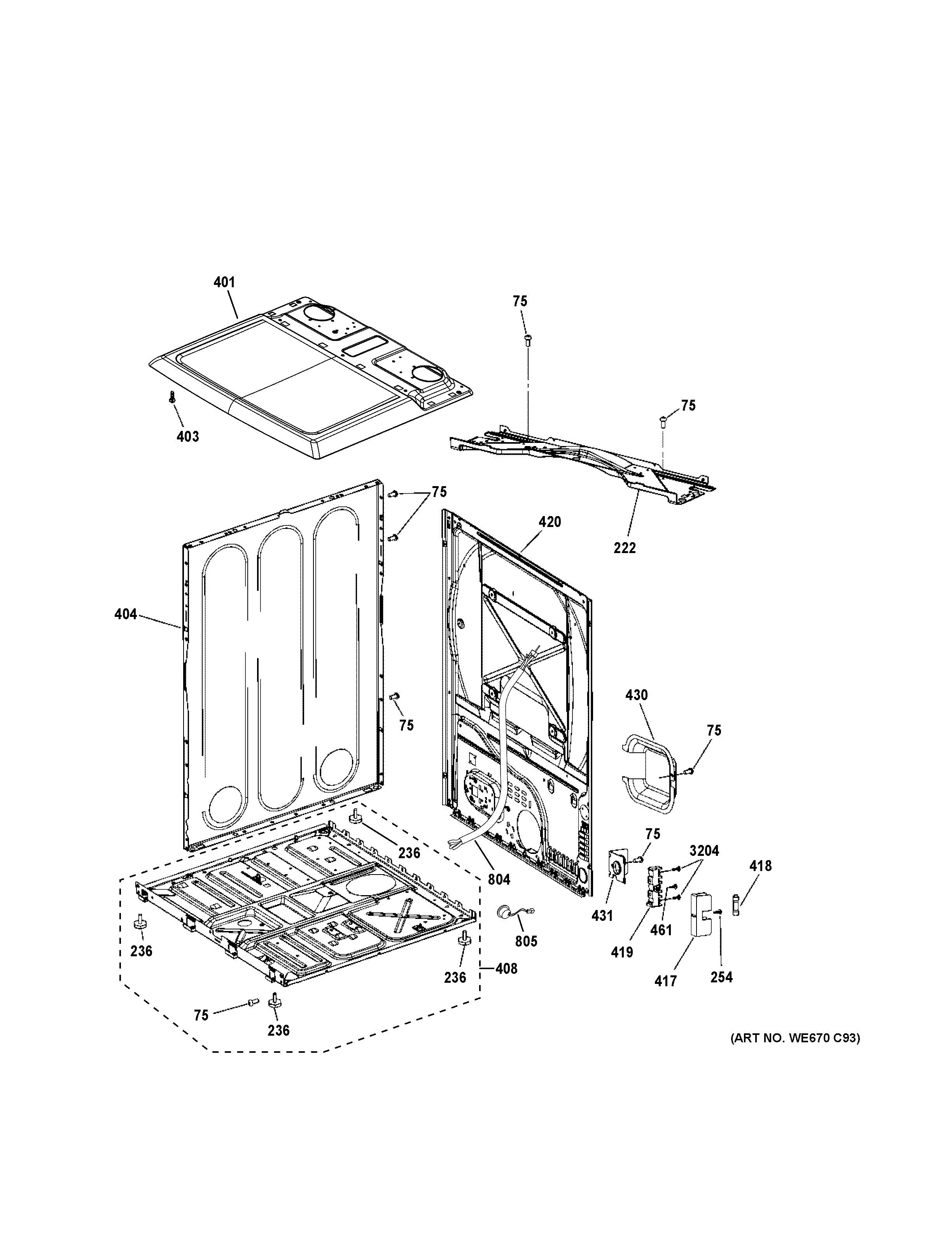 Cabinet & top panel