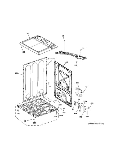 Cabinet & top panel