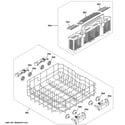 GE GDT645SGN8WW lower rack assembly diagram