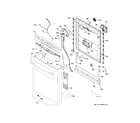 GE GDT665SSN8SS escutcheon & door assembly diagram