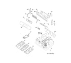 GE PGB920SEF1SS control panel & cooktop diagram