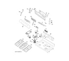 GE PGB940SEF1SS control panel & cooktop diagram