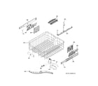 GE GDT695SFL4DS upper rack assembly diagram