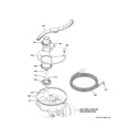 GE GDT695SFL5DS sump & filter assembly diagram